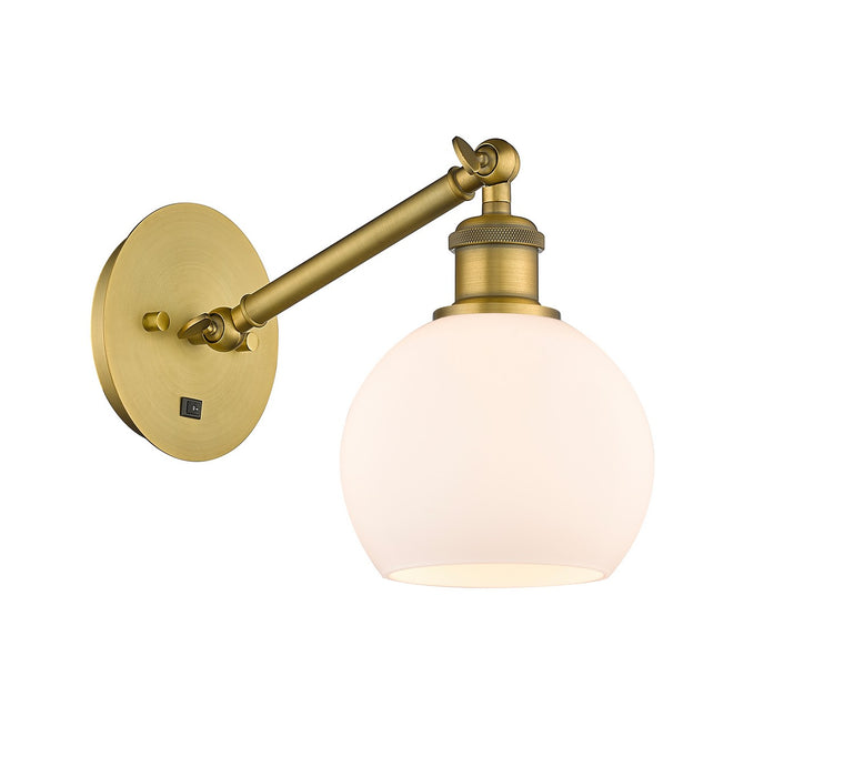 Innovations 317-1W-BB-G121-6 One Light Wall Sconce, Brushed Brass