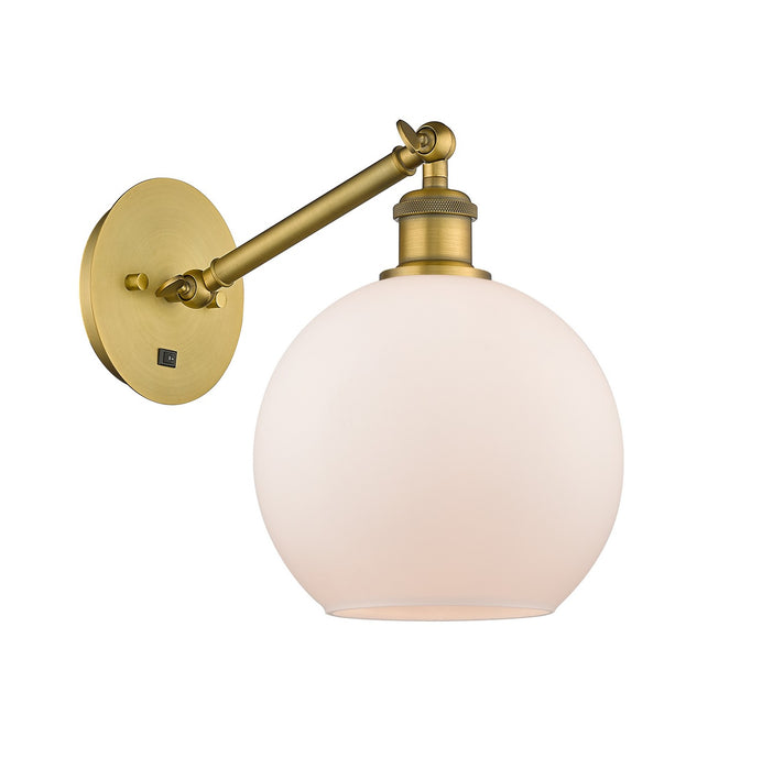 Innovations 317-1W-BB-G121-8 One Light Wall Sconce, Brushed Brass