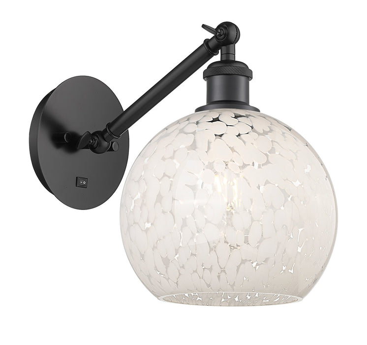 Innovations 317-1W-BK-G1216-8WM LED Wall Sconce, Matte Black