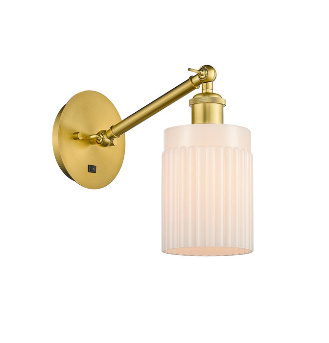 Innovations 317-1W-SG-G341 One Light Wall Sconce, Satin Gold