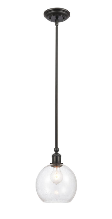 Innovations 341-1S-BK-G124-8 One Light Mini Pendant, Matte Black