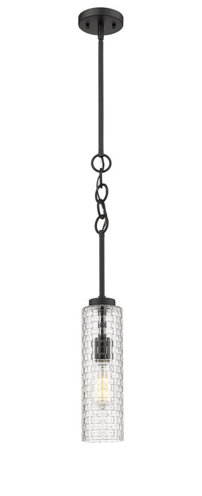 Innovations 380-1S-BK-G380-4CL One Light Mini Pendant, Matte Black