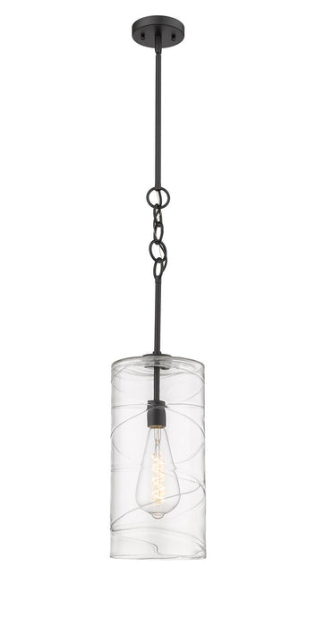 Innovations 380-1S-BK-G381-8CL One Light Mini Pendant, Matte Black