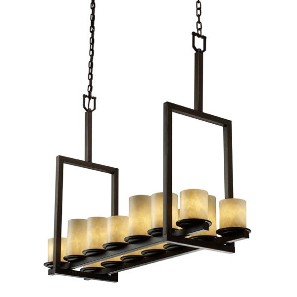 Justice Designs CLD-8764-10-DBRZ-LED14-9800 LED Chandelier, Dark Bronze