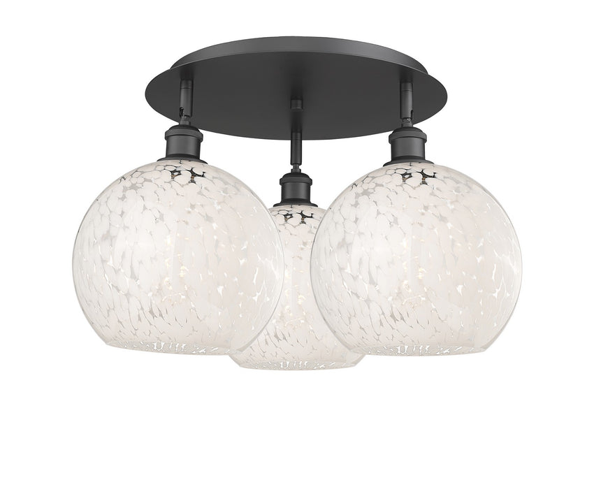 Innovations 516-3C-BK-G1216-10WM LED Flush Mount, Matte Black
