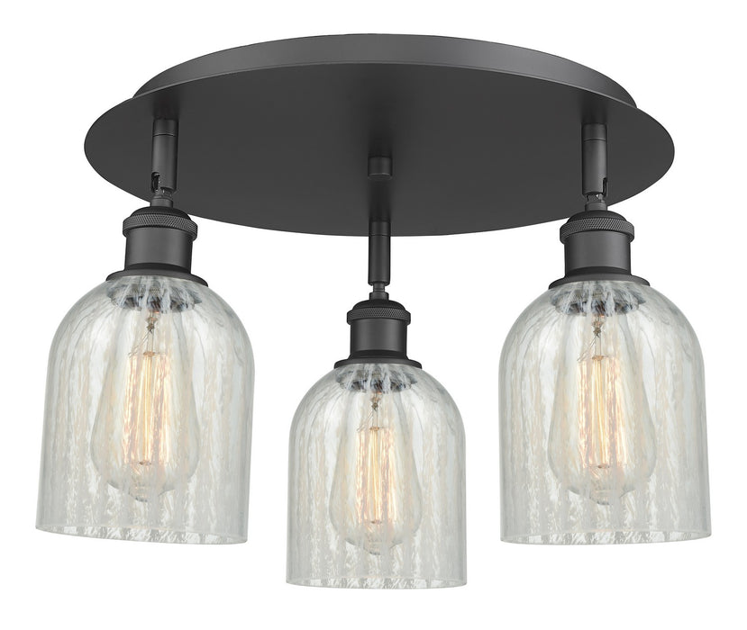 Innovations 516-3C-BK-G2511 Three Light Flush Mount, Matte Black