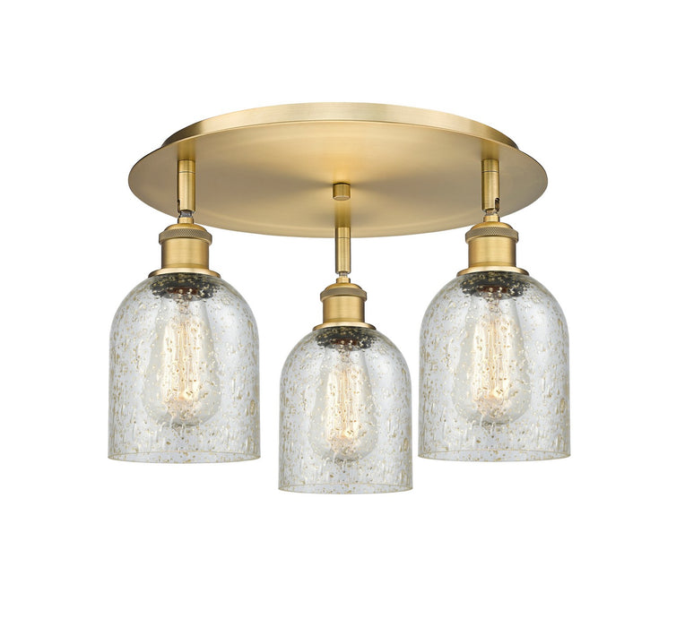 Innovations 516-3C-BB-G259 Three Light Flush Mount, Brushed Brass