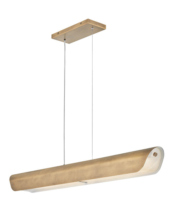 Fredrick Ramond FR41555HB LED Linear Pendant, Heritage Brass