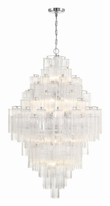 Crystorama ADD-319-CH-CL 20 Light Chandelier, Polished Chrome