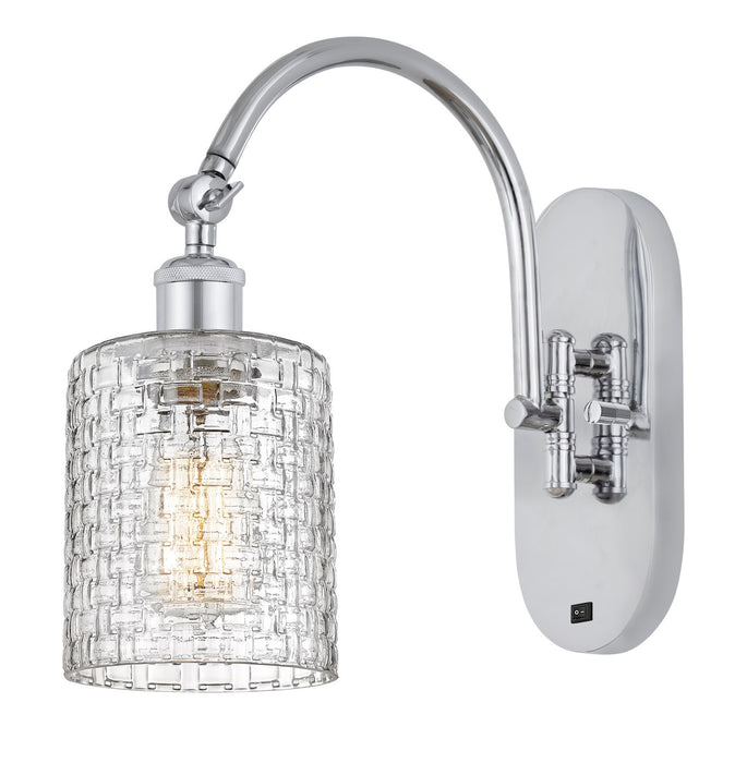 Innovations 518-1W-PC-G112C-5CL One Light Wall Sconce, Polished Chrome