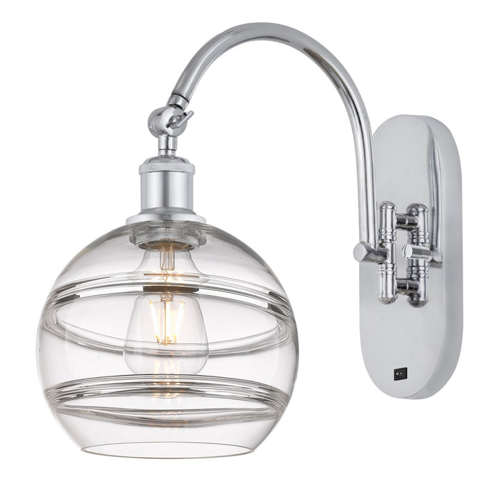 Innovations 518-1W-PC-G556-8CL One Light Wall Sconce, Polished Chrome