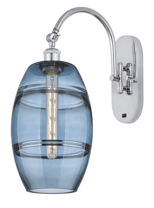 Innovations 518-1W-PC-G557-8BL One Light Wall Sconce, Polished Chrome