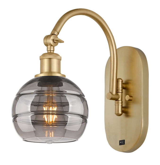 Innovations 518-1W-SG-G556-6SM One Light Wall Sconce, Satin Gold