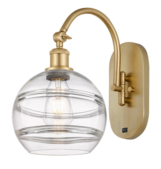 Innovations 518-1W-SG-G556-8CL One Light Wall Sconce, Satin Gold
