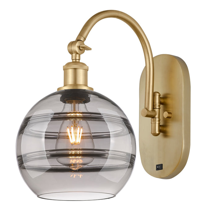 Innovations 518-1W-SG-G556-8SM One Light Wall Sconce, Satin Gold