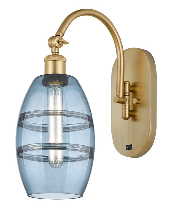 Innovations 518-1W-SG-G557-6BL One Light Wall Sconce, Satin Gold
