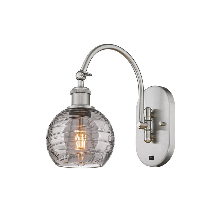 Innovations 518-1W-SN-G1213-6SM One Light Wall Sconce, Brushed Satin Nickel