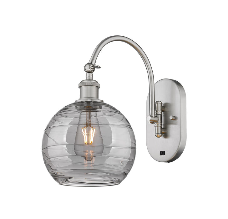 Innovations 518-1W-SN-G1213-8SM One Light Wall Sconce, Brushed Satin Nickel