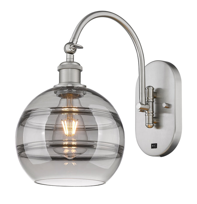 Innovations 518-1W-SN-G556-8SM One Light Wall Sconce, Brushed Satin Nickel