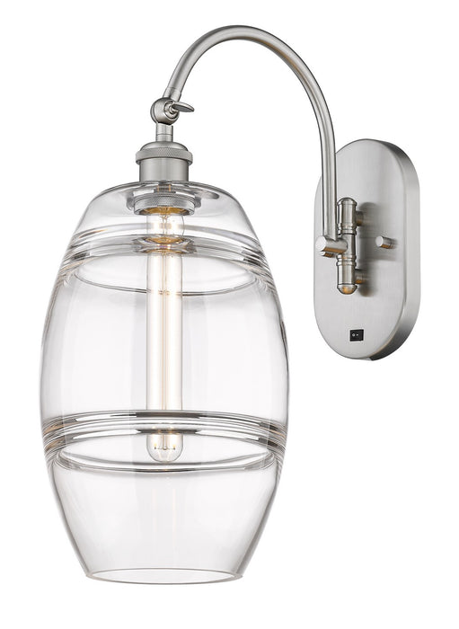 Innovations 518-1W-SN-G557-8CL One Light Wall Sconce, Brushed Satin Nickel
