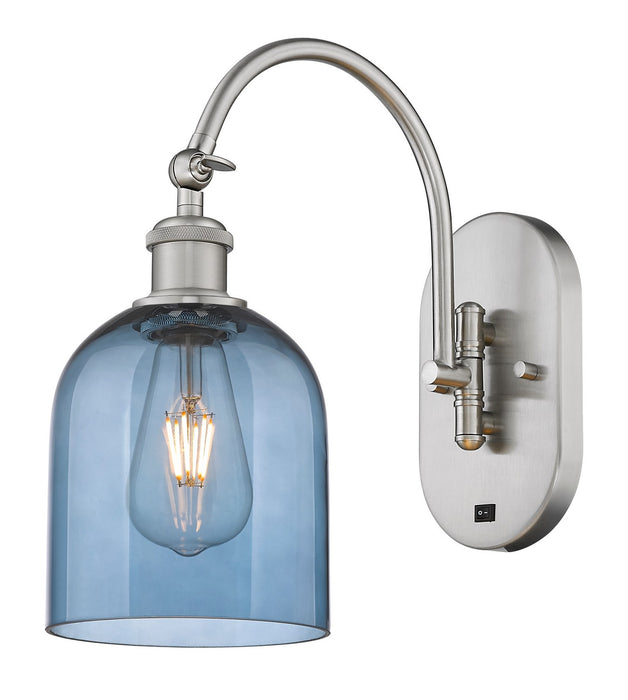 Innovations 518-1W-SN-G558-6BL One Light Wall Sconce, Brushed Satin Nickel