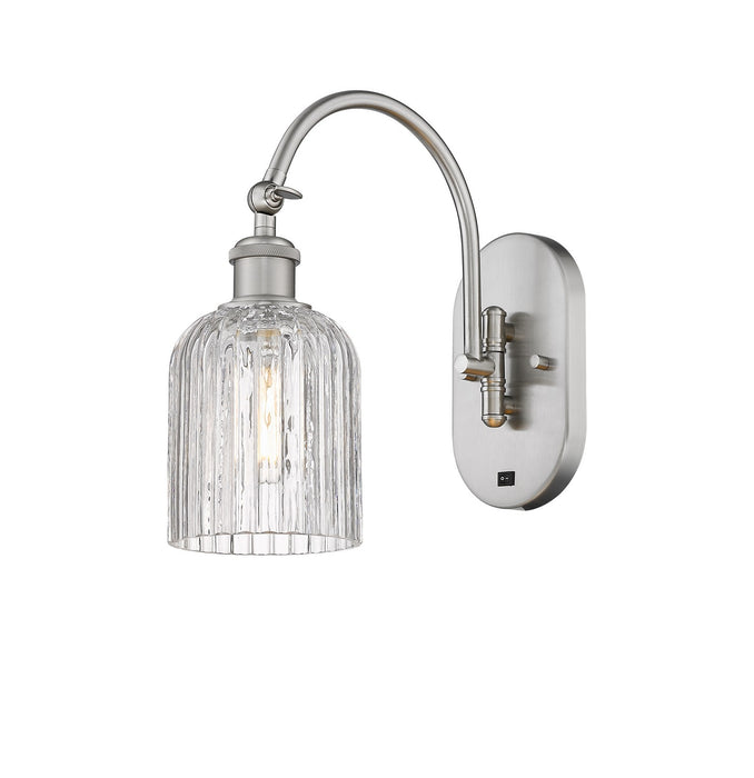 Innovations 518-1W-SN-G559-5CL One Light Wall Sconce, Brushed Satin Nickel
