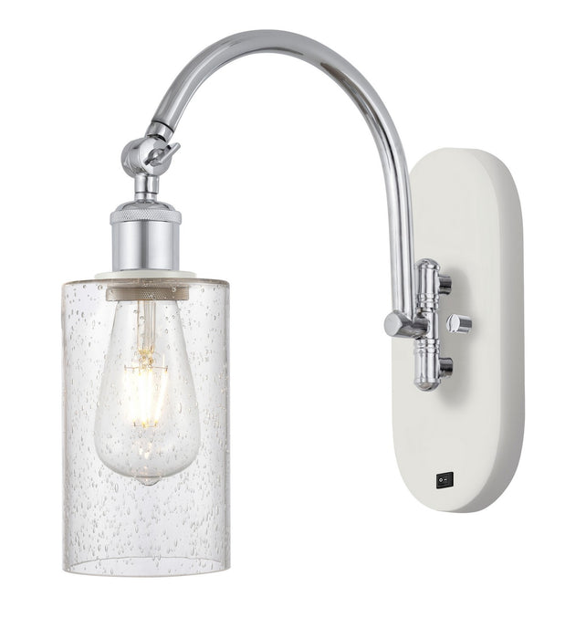 Innovations 518-1W-WPC-G804 One Light Wall Sconce, White Polished Chrome