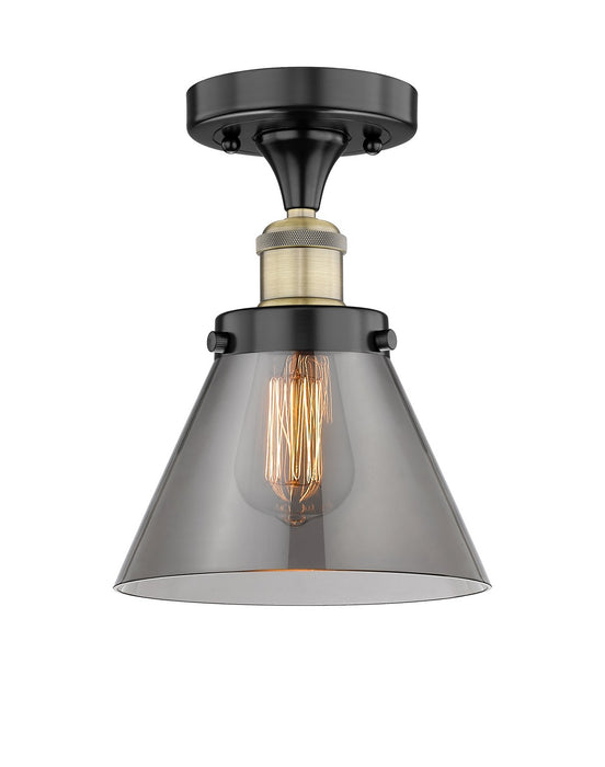 Innovations 616-1F-BAB-G43 One Light Semi-Flush Mount, Black Antique Brass