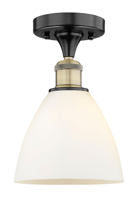 Innovations 616-1F-BAB-GBD-751 One Light Semi-Flush Mount, Black Antique Brass