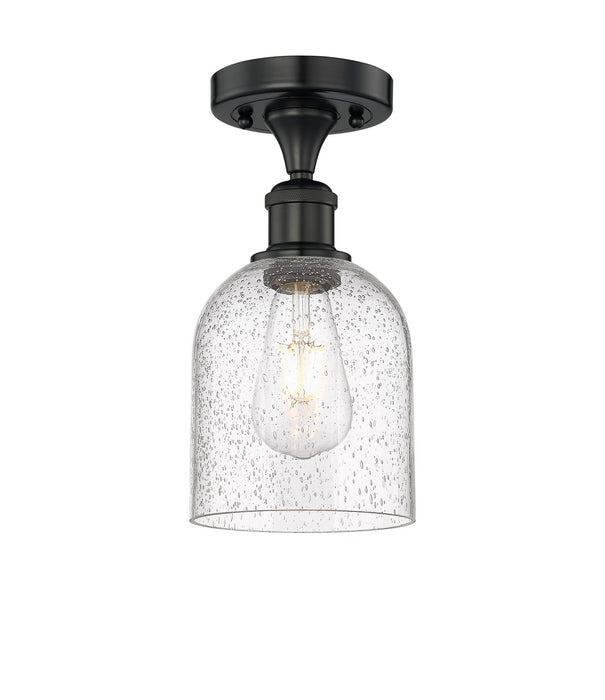 Innovations 616-1F-BK-G558-6SDY One Light Semi-Flush Mount, Matte Black