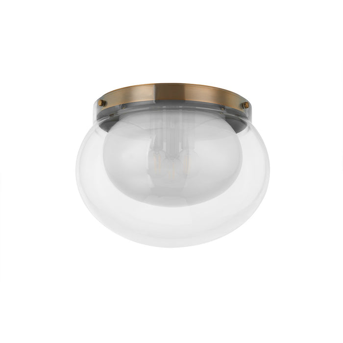 Troy Lighting C2114-PBR Three Light Flush Mount, Patina Brass