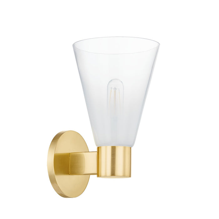Mitzi H838101-AGB One Light Wall Sconce, Aged Brass