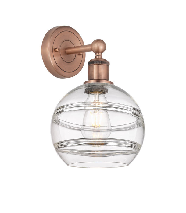 Innovations 616-1W-AC-G556-8CL One Light Wall Sconce, Antique Copper