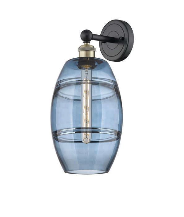 Innovations 616-1W-BAB-G557-8BL One Light Wall Sconce, Black Antique Brass