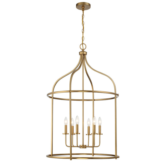 Savoy House 3-7388-6-322 Six Light Pendant, Warm Brass