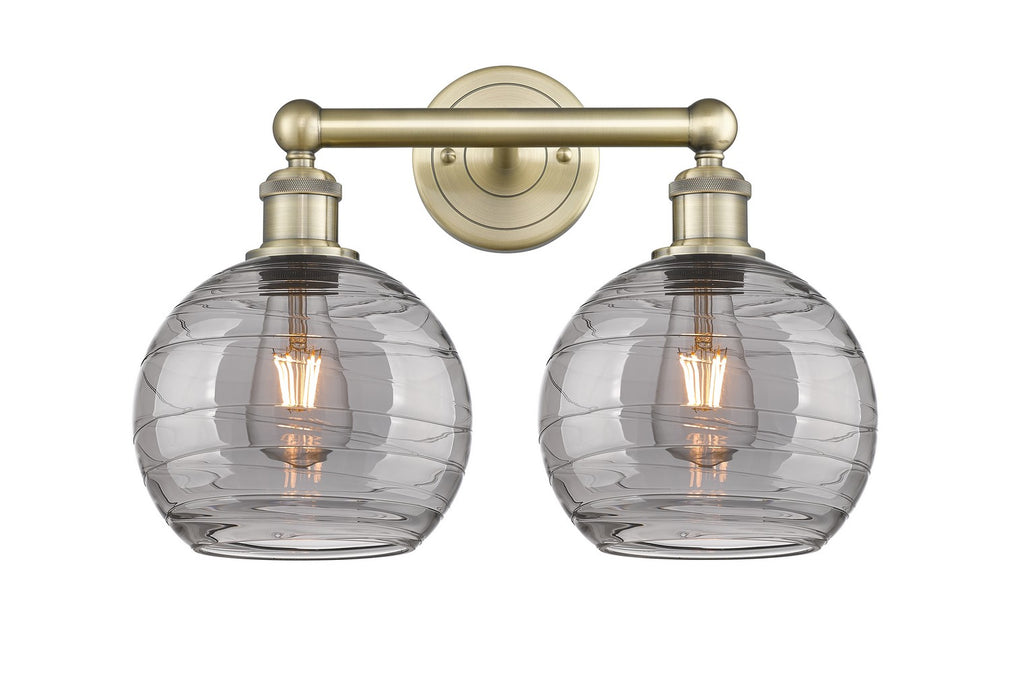Innovations 616-2W-AB-G1213-8SM Two Light Bath Vanity, Antique Brass