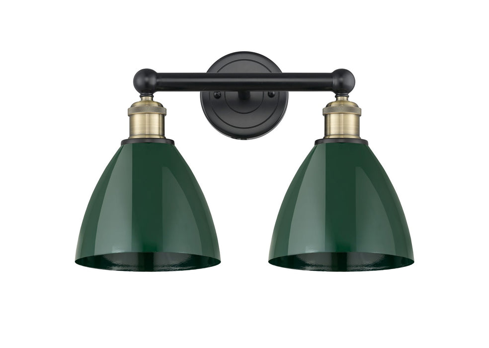 Innovations 616-2W-BAB-MBD-75-GR Two Light Bath Vanity, Black Antique Brass