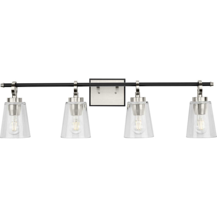Progress Lighting P300483-009 Four Light Bath & Vanity, Brushed Nickel