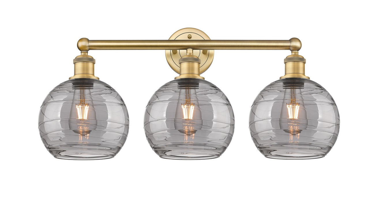 Innovations 616-3W-BB-G1213-8SM Three Light Bath Vanity, Brushed Brass