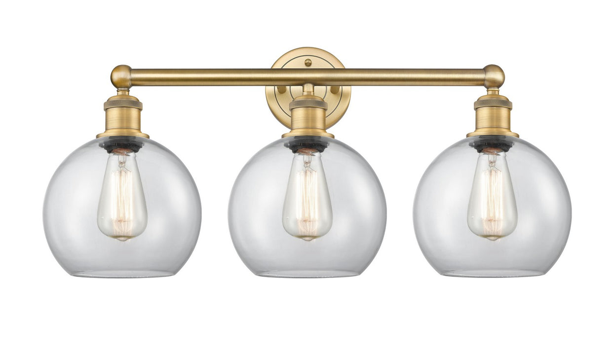 Innovations 616-3W-BB-G122-8 Three Light Bath Vanity, Brushed Brass