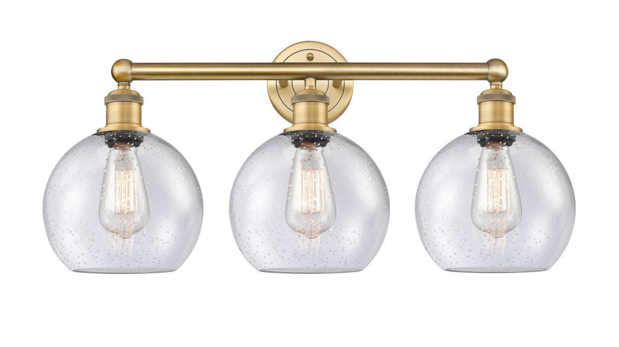 Innovations 616-3W-BB-G124-8 Three Light Bath Vanity, Brushed Brass