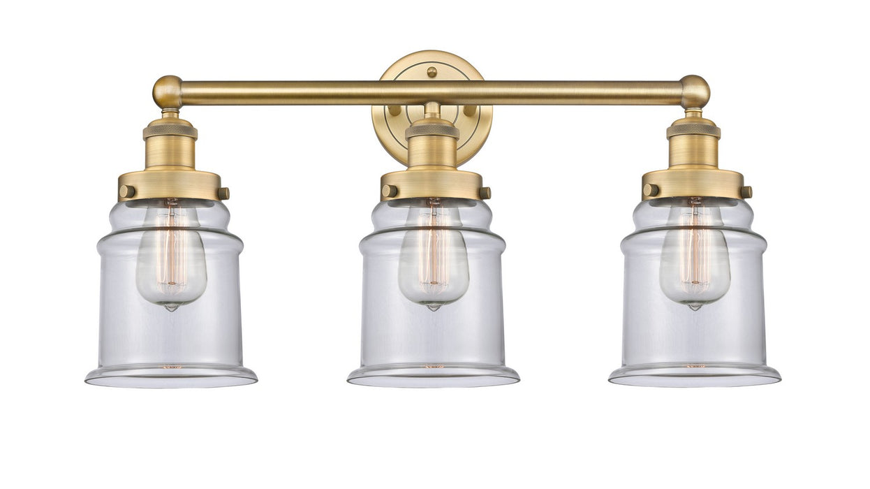 Innovations 616-3W-BB-G182 Three Light Bath Vanity, Brushed Brass