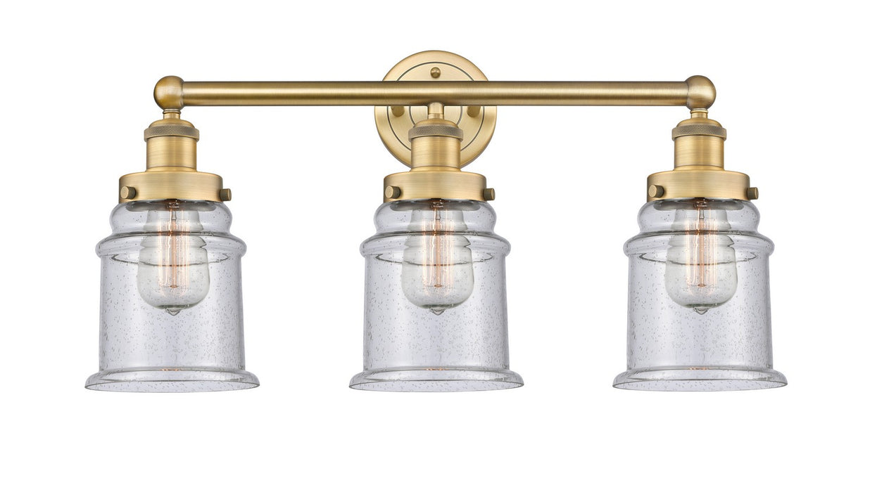 Innovations 616-3W-BB-G184 Three Light Bath Vanity, Brushed Brass