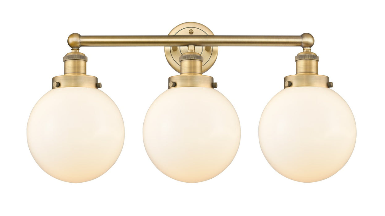 Innovations 616-3W-BB-G201-8 Three Light Bath Vanity, Brushed Brass