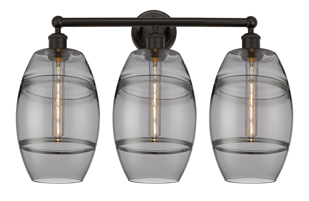 Innovations 616-3W-OB-G557-8SM Three Light Bath Vanity, Oil Rubbed Bronze