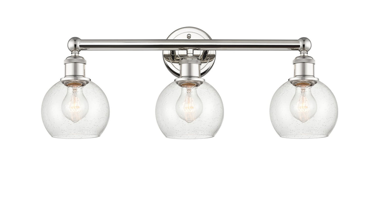 Innovations 616-3W-PN-G124-6 Three Light Bath Vanity, Polished Nickel