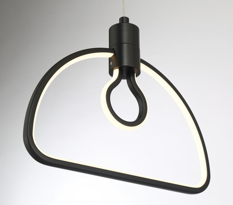George Kovacs P1903-66A-L LED Pendant, Coal