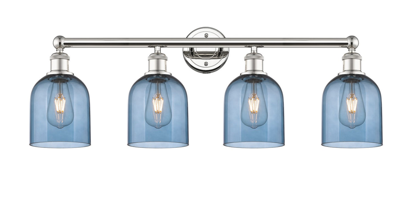 Innovations 616-4W-PN-G558-6BL Four Light Bath Vanity, Polished Nickel