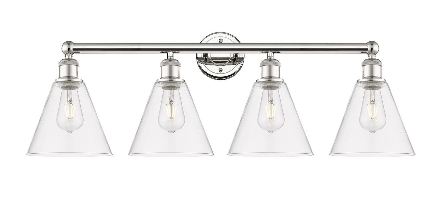Innovations 616-4W-PN-GBC-82 Four Light Bath Vanity, Polished Nickel