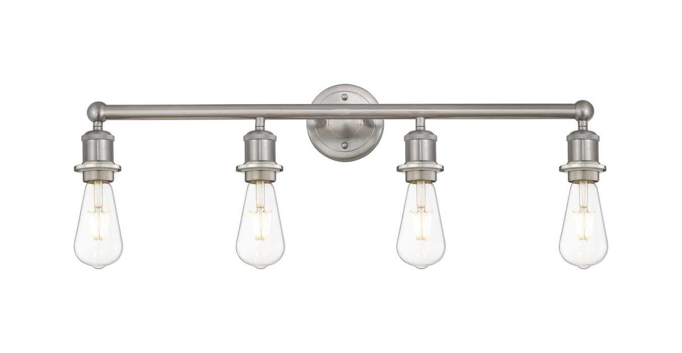 Innovations 616-4W-SN Four Light Bath Vanity, Satin Nickel